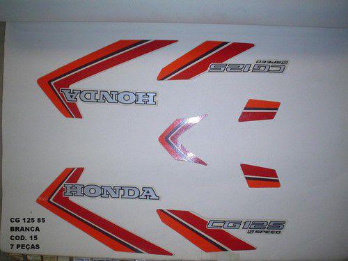 Kit de Adesivos Cg 125 85 - Moto Cor Branca 15 - - Jotaesse