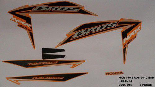 Faixa Nxr 150 Bros Esd 10 - Moto Cor Laranja - Kit 894 - Jotaesse