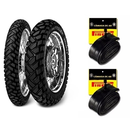 Kit de Pneus 120/80-18 + 90/90-21 Metzeler Enduro3 + Camaras de Ar