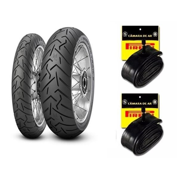 Kit de Pneus 150/70-17 + 100/90-19 Pirelli Scorpion Trail 2 + Câmaras de Ar