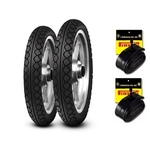 Kit de Pneus 80/100-14 + 60/100-17 Pirelli Mandrake MT15 + camaras de ar