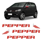 Kit Emblemas Pepper Up 2018/2020 Adesivo Lateral E Traseiro