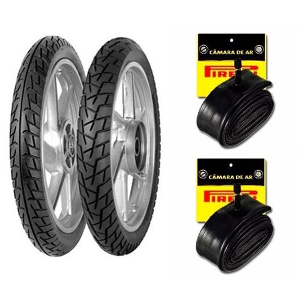 Kit Par Pneu 90/90-18 + 2,75-18 Pirelli Formula + Camaras de Ar Titan/fan/ybr 125/150/160