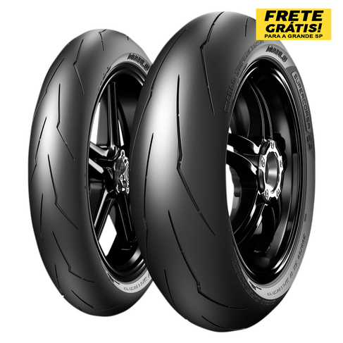 Kit PAR Pneu Pirelli Supercorsa SP V3 GSR 600 / Hornet CB 600 120-70-17 ZR 58W + 180-55-17 ZR 73W