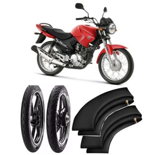 Kit Pneu 90/90-18 + 275-18 Super City Pirelli Cg125 Ybr125 + Camaras