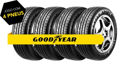 Kit Pneu Aro 15 - 195/65R15 91V Eagle Sport Goodyear 4 Peças