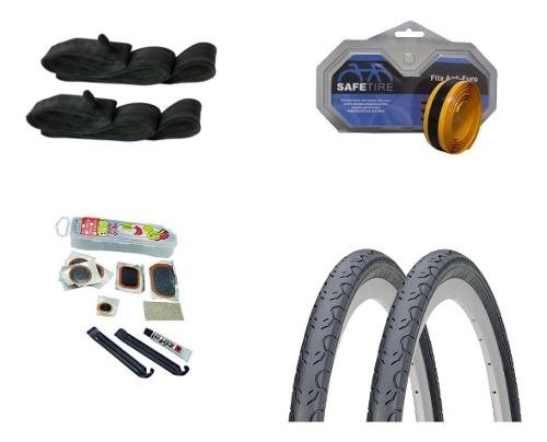 Kit 2 Pneu Aro 26X1.25 K193 + 2 Câmara + Proteção + Reparo