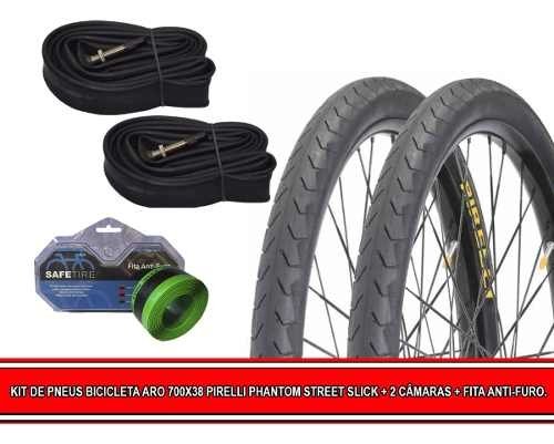 Kit 2 Pneu Aro 700X38 + 2 Câmara + Proteção