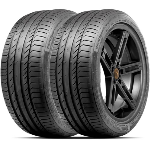 Kit 2 Pneu Continental Aro 17 225/45R17 91W Sport Contact 5 Ssr Run Flat