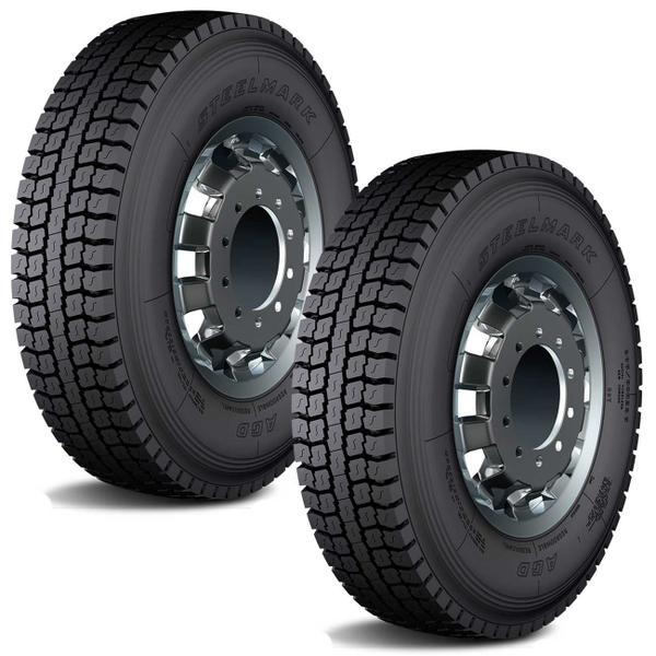 Kit 2 Pneu Goodyear Aro 22.5 295/80R22.5 152/148L Steelmark AGD Caminhão e Ônibus