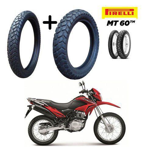 Par Pneu Honda Nxr 150 Bros 150 Dianteiro Traseiro Pirelli