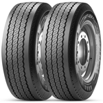 Kit 2 Pneu Pirelli Aro 22.5 385/65r22.5 160k/158l St 01 Plus Liso Rodoviário