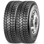 Kit 2 Pneu Pirelli Aro 22.5 295/80r22.5 152/148m Borrachudo Tr88