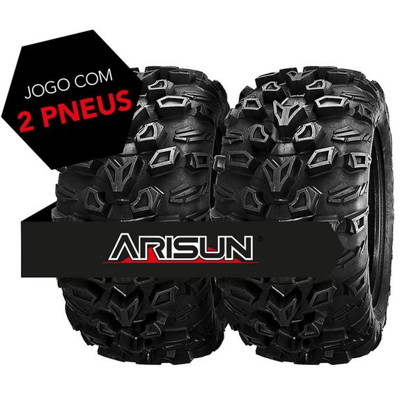 Kit Pneu Quadriciclo 26x8r12 6pr Tl At36 Arisun 2 Pçs