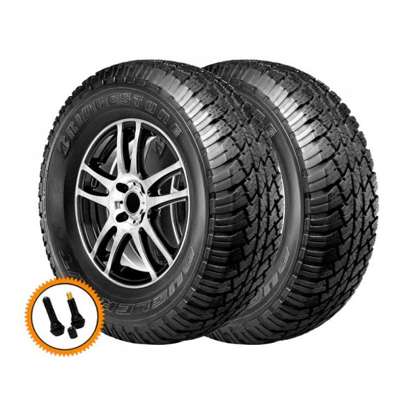 Kit 2 Pneus Bridgestone Aro 15 205/70R15 Dueler A/T 693 96T + Válvulas