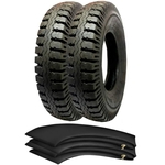 Kit 2 Pneus Ford F4000 Toyota Bandeirantes 750-16 Rt59 Pirelli + Camaras