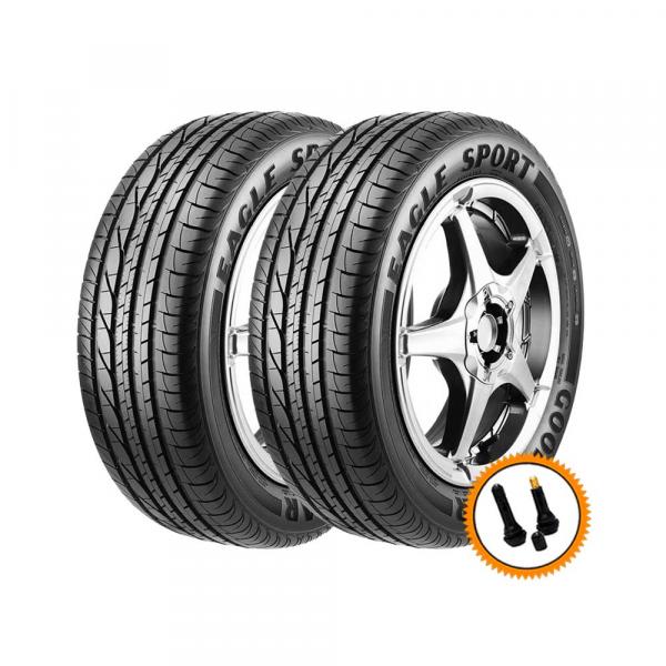 Kit 2 Pneus Goodyear Aro 16 205/55R16 Eagle Sport 91V + Válvulas