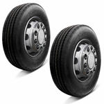 Kit 2 Pneus Goodyear Aro 17.5 215/75r17.5 126f Steelmark Ags Dianteiro Caminhão e Ônibus