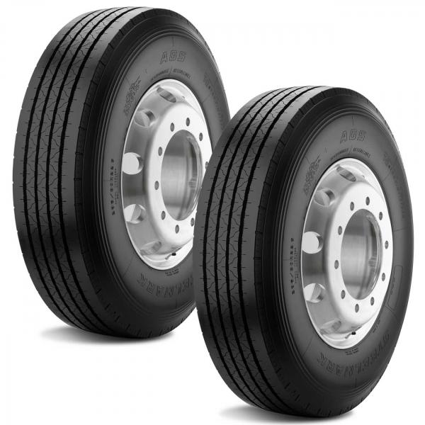 Kit 2 Pneus Goodyear Aro 22.5 295/80R22.5 152/148L Steelmark AGS para Caminhão e Ônibus