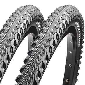 Kit 2 Pneus Maxxis Wormdrive 26x1.90 Dobrável (Kevlar) Preto - Preto