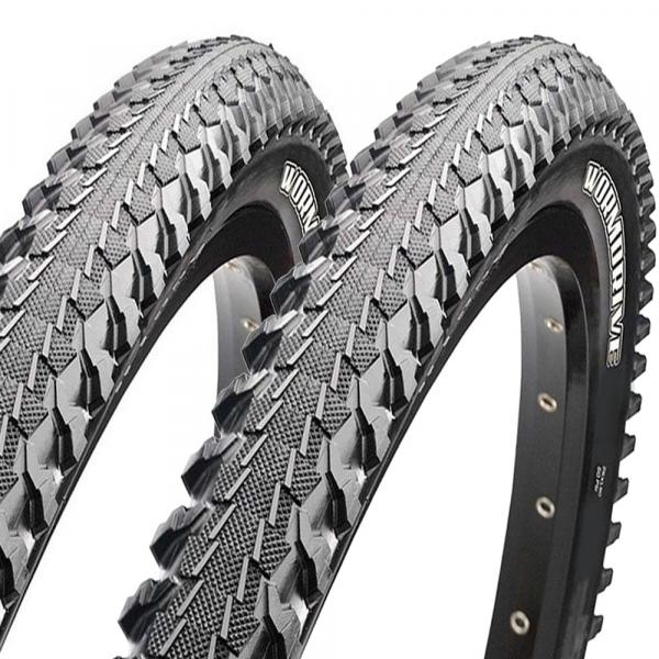 Kit 2 Pneus Maxxis Wormdrive 26x1.90 Dobrável (Kevlar) Preto