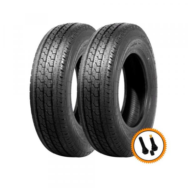 Kit 2 Pneus Sunny Aro 15 195/70R15 SN-223C 8 Lonas 104/102R + Válvulas