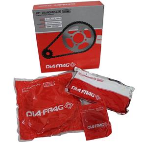 Kit Relação Moto Honda Titan 150 2004 a 2014 Transmissão Dft-07428 Dia-Frag