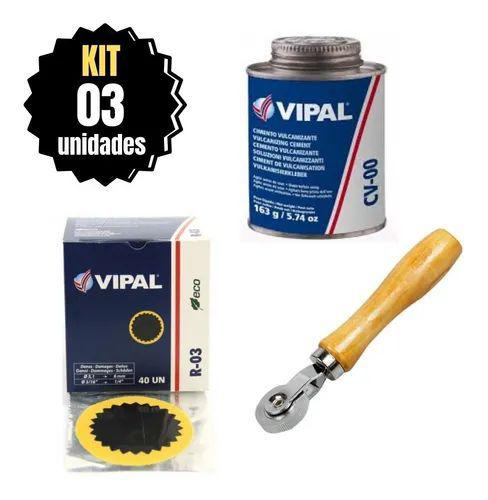 Kit Remendo Vipal R-03 +cola a Frio Cv-00 + Rodilho 8mm