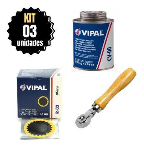 Kit Remendo Vipal R-02 +cola a Frio Cv-00 + Rodilho 8mm