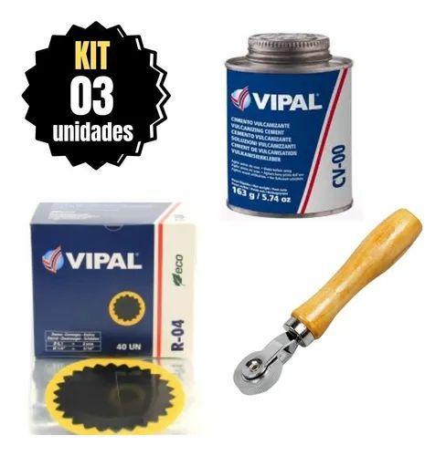 Kit Remendo Vipal R-04 + Cola a Frio Cv-00 + Rodilho 8mm