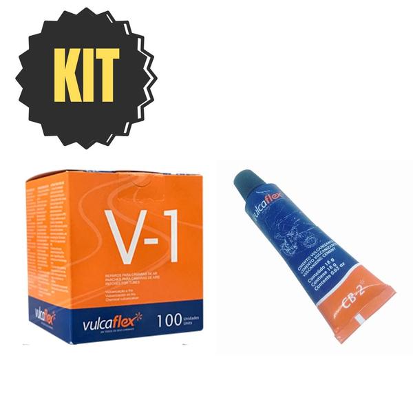 Kit Remendo Vulcaflex V-1 + Cola A Frio Cb-2