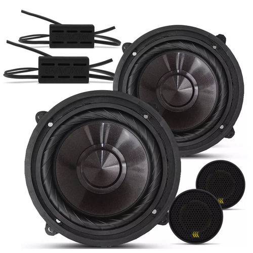 Kit 2 Vias Bravox Alto Falantes 5 Polegadas + Par Tweeters Cs50p 200w Rms 4 Ohms