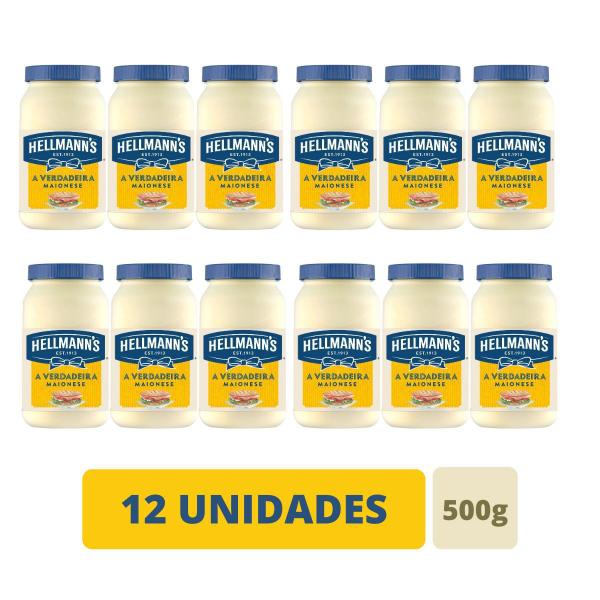 Maionese Hellmanns Tradicional 500g - 12 Unidades