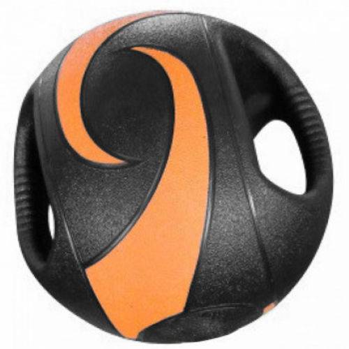 Medicine Ball 5 Kg com Pegada Cor Laranja com Preto Liveup