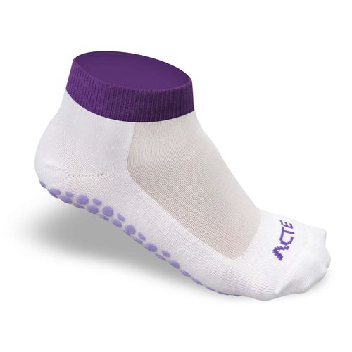 Meia para Pilates Branco/ Roxo 34 -38