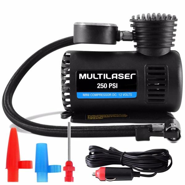 Mini Compressor Ar Automotivo Portátil 250psi 12v Multilaser