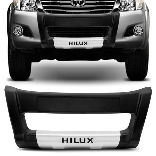 Overbumper Hilux Srv 12 13 14 15 Preto com Prata Front Bumper