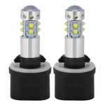 Pair 880 899 6000K White 50W LED Headlight Bulbs Fog Light Daytime Running Light