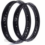 Par Aros Em Alumínio Preto Viper Street Dianteiro Traseiro Bros 125 150 160 Xre 190 Xtz Crosser 150