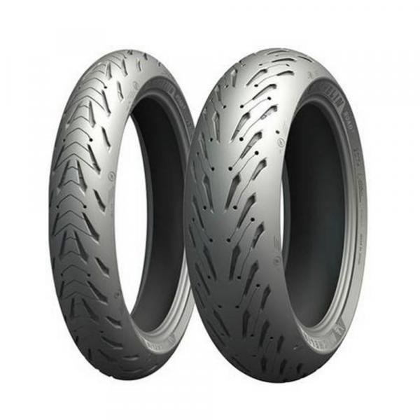 Par de Pneu Moto Michelin ROAD 5 120/70 ZR17 M/C 58W Dianteiro TL + 190/55 ZR17 M/C 75W Traseiro TL