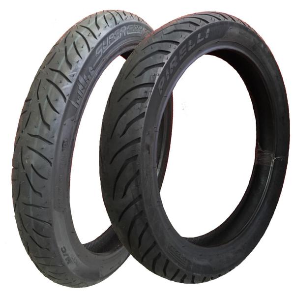 Par Pneu Balão Pop Biz 110/80-14 + 275-17 Super City Pirelli