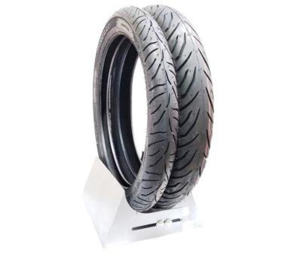 Par Pneu Cg Traseiro 90 90 18 Dianteiro 80 100 18 Ybr Max Yes Cbx Pirelli Sem Camara Super City 0656