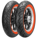 Par Pneu Harley Davidson 883 150/80B16 + 100/90-19 Me888 Orangewall (Faixa Laranja) Metzeler - Edição Limitada