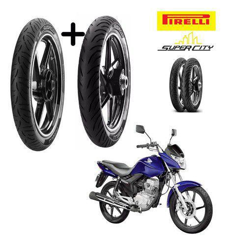 Par Pneu Honda Cg 125 Titan Dianteiro Traseiro Pirelli S/cam