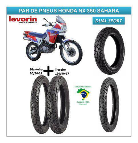 Par Pneu Honda Nx 350 Sahara Dianteiro Traseiro Dual Sport - Levorin