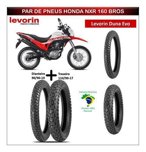 Par Pneu Honda Nxr 160 Bros 160 Dianteiro Traseiro Duna - Levorin