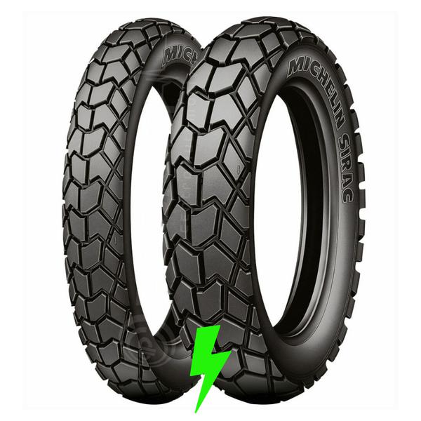 Par Pneu Sirac Michelin 90/90-21 E 120/80-18