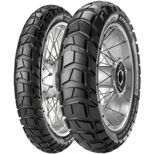 Par Pneu Nx400i Falcon Xt660r 130/80-17 + 90/90-21 Karoo3 Metzeler