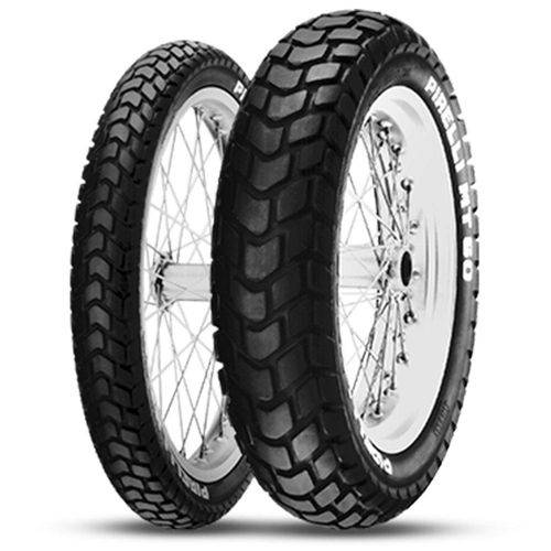 Par Pneu Pirelli 120-80-18 e 90-90-21 Mt60 com Câmara