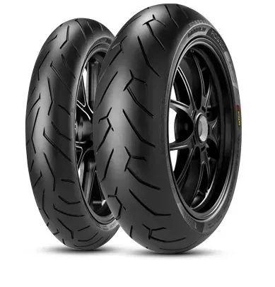 Par Pneu Pirelli 110/70-17 + 140/70-17 Rosso 2 Radial*